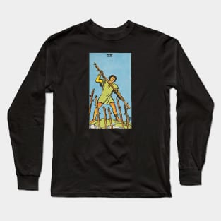 Seven of swords tarot card Long Sleeve T-Shirt